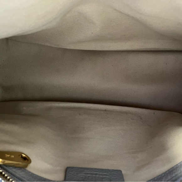 Chloé Marcie Medium Leather Satchel in Cashmere Gray/Gold